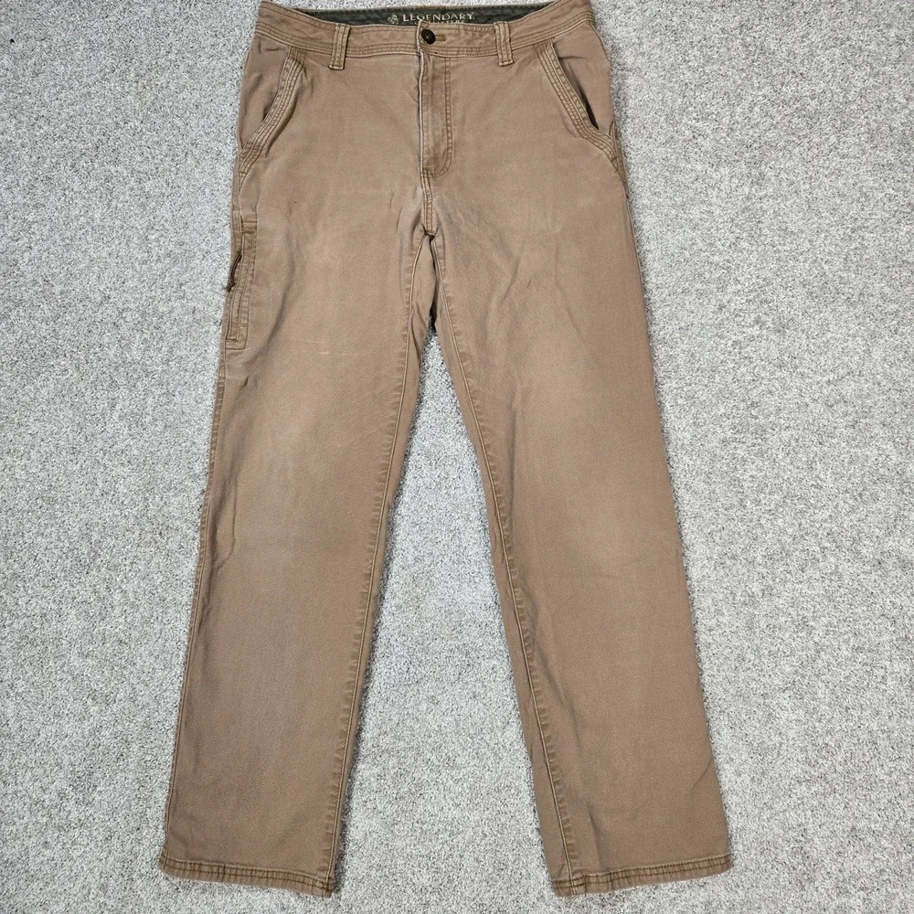 Legendary Whitetails stretch canvas Pants mens 32x32 Tan brown